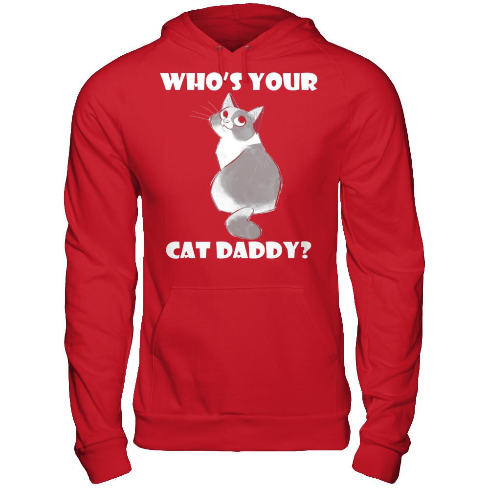 Who's Your Cat Daddy T-shirt Gildan - Pullover Hoodie Red