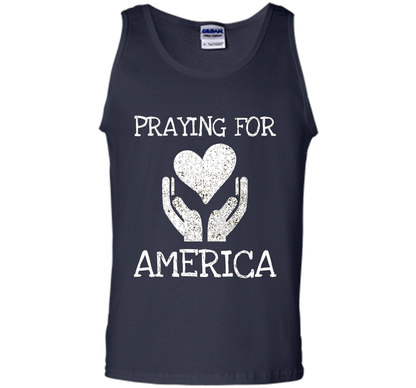 Praying for America Hands of Hope with Heart T-Shirt cool shirt Navy