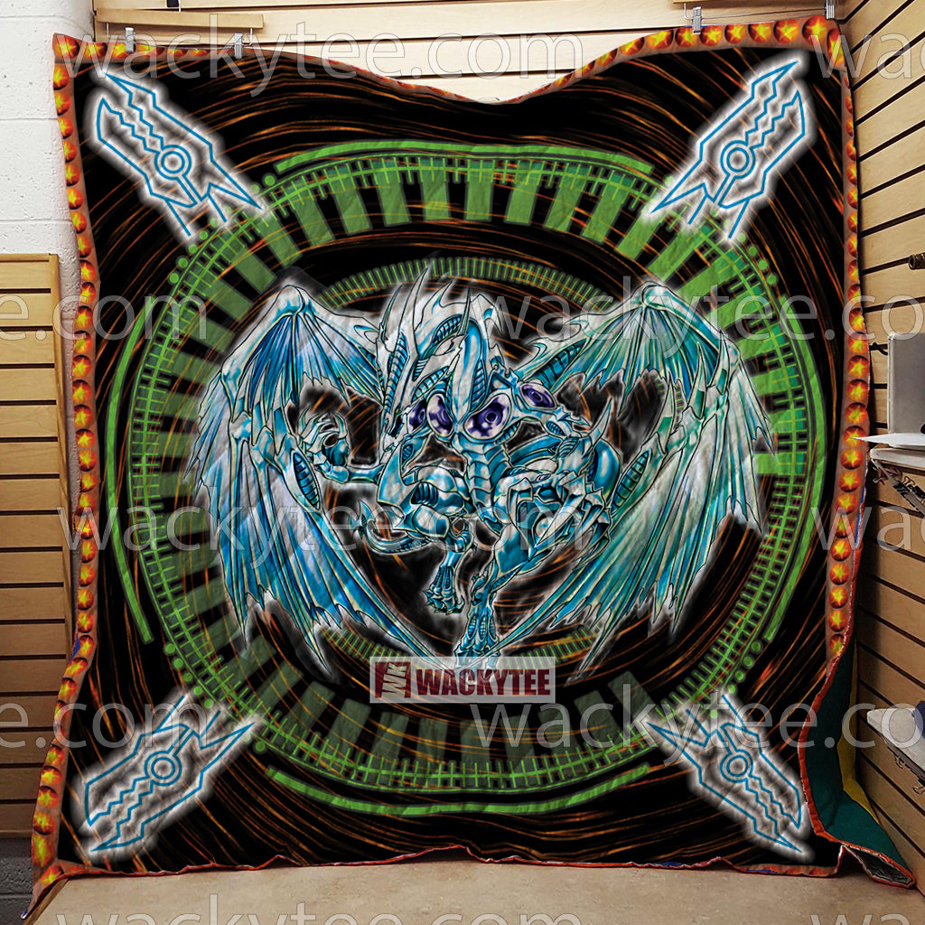 Yu Gi Oh! Stardust Dragon 3D Quilt Blanket Queen (203x228CM)