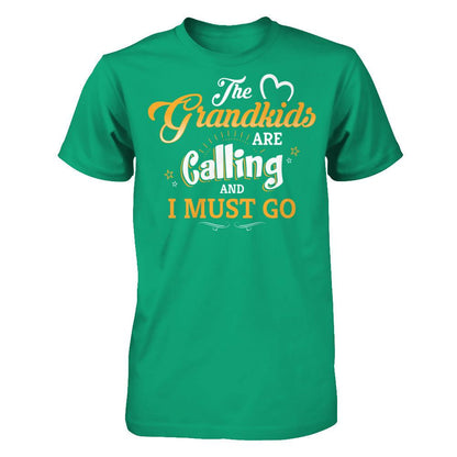 The Grandkids Are Calling And I Must Go T-shirt Gildan - Short Sleeve Tee Kelly Green
