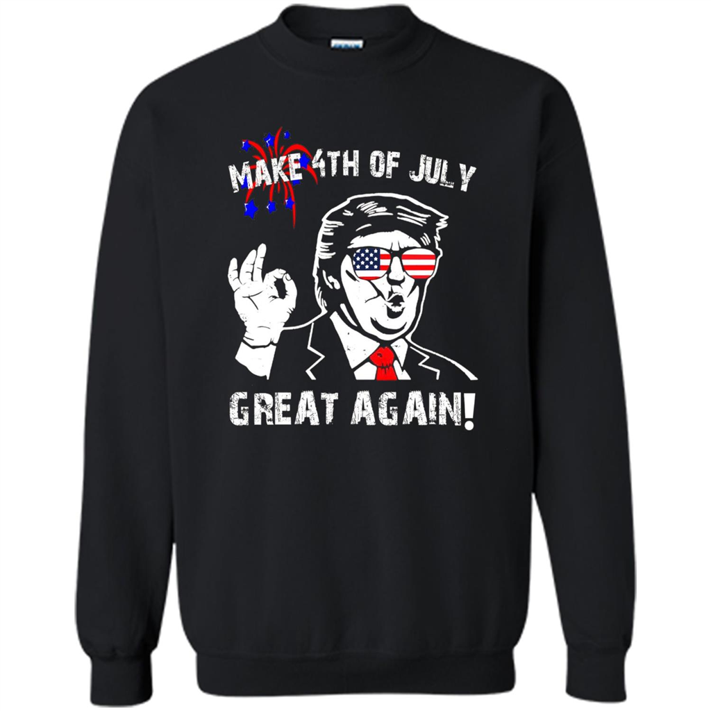 Independen Day T-shirt Donald Trump Make 4th of July Great Again Black