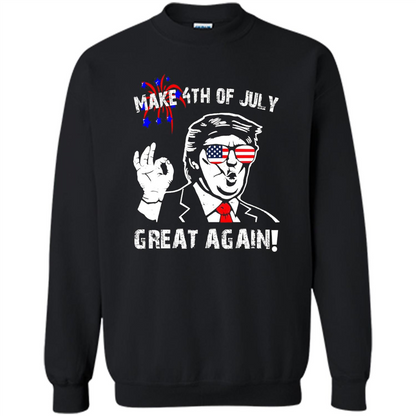 Independen Day T-shirt Donald Trump Make 4th of July Great Again Black