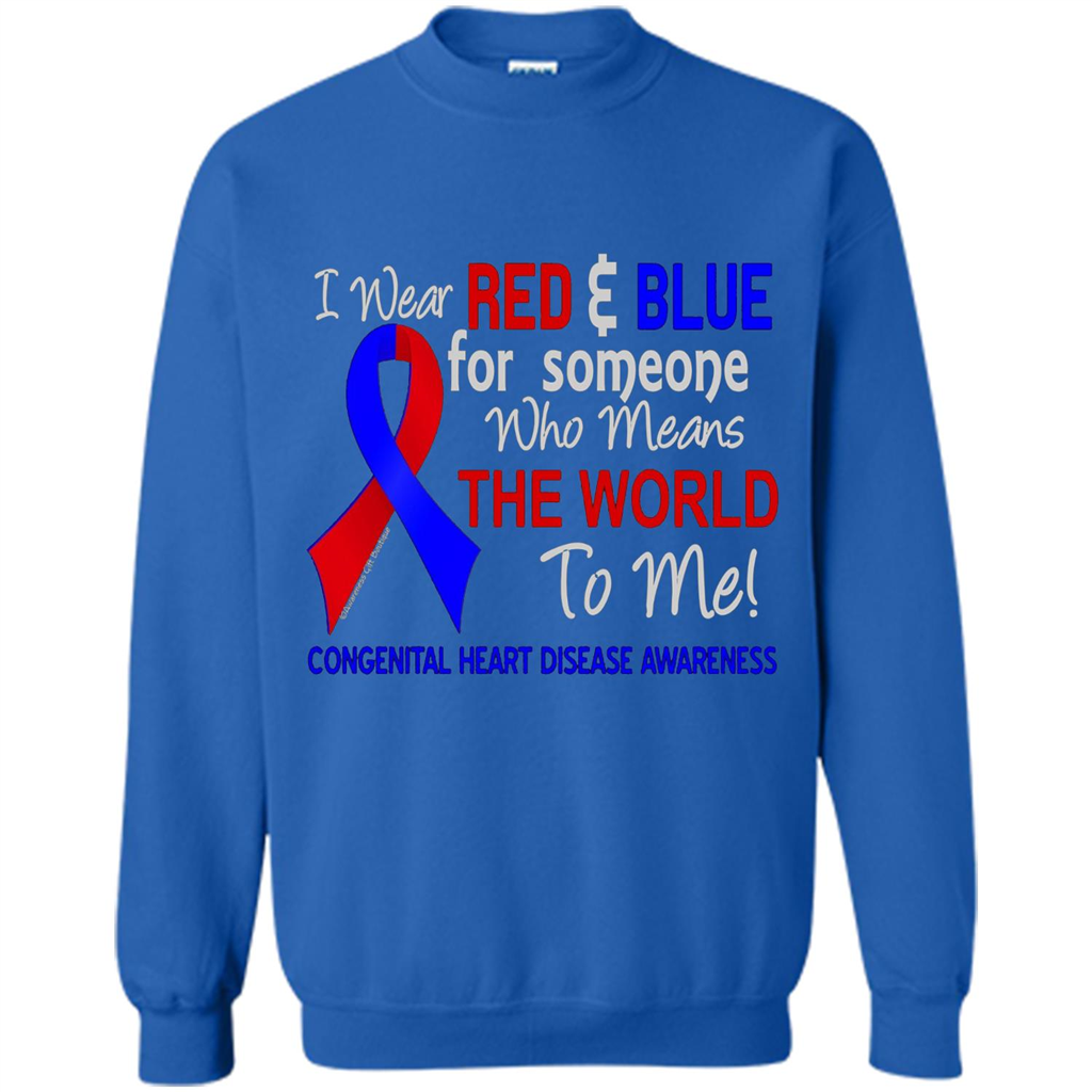 Congenital Heart Disease CHD T-Shirt Means The World To Me Royal