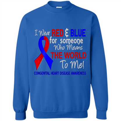 Congenital Heart Disease CHD T-Shirt Means The World To Me Royal