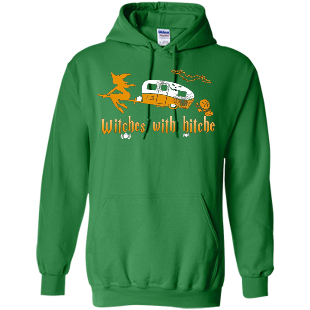 Halloween T-shirt Witches With Hitches T-shirt Irish Green