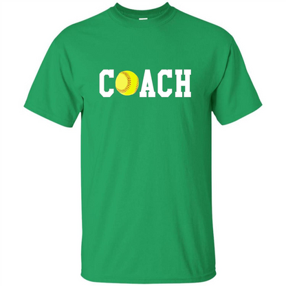 Softball Coach Gift T-shirt Irish Green