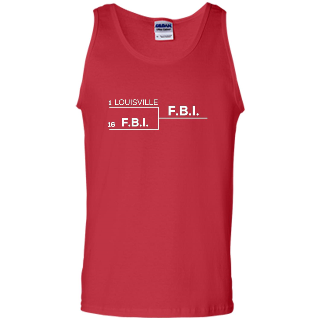 Louisville vs FBI Bracket T-shirt Red