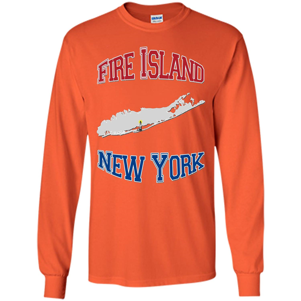 Fire Island New York T-shirt Orange