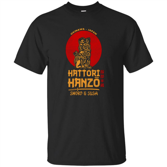 Hattori Hanzo Sword And Sushi T-shirt Black