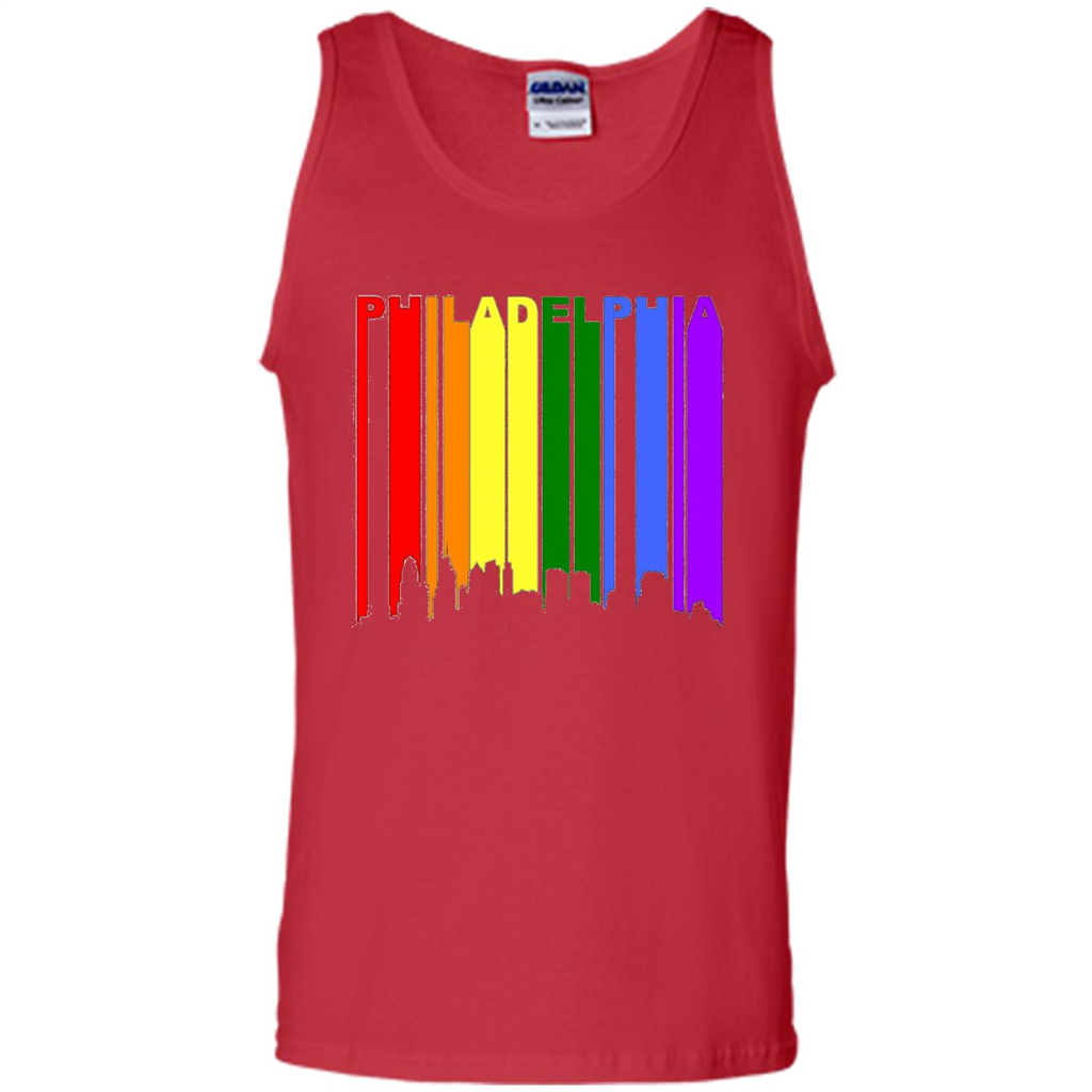 Philadelphia PA Downtown Rainbow LGBT Gay Pride T-shirt Red