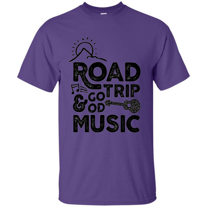Summer T-shirt Road Trip And Good Music Purple
