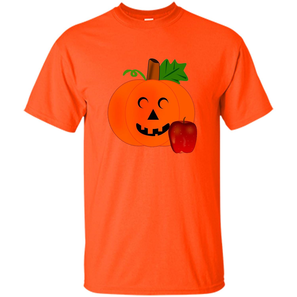 Cute Teacher Pumpkin Apple Halloween Costume T-shirt Orange