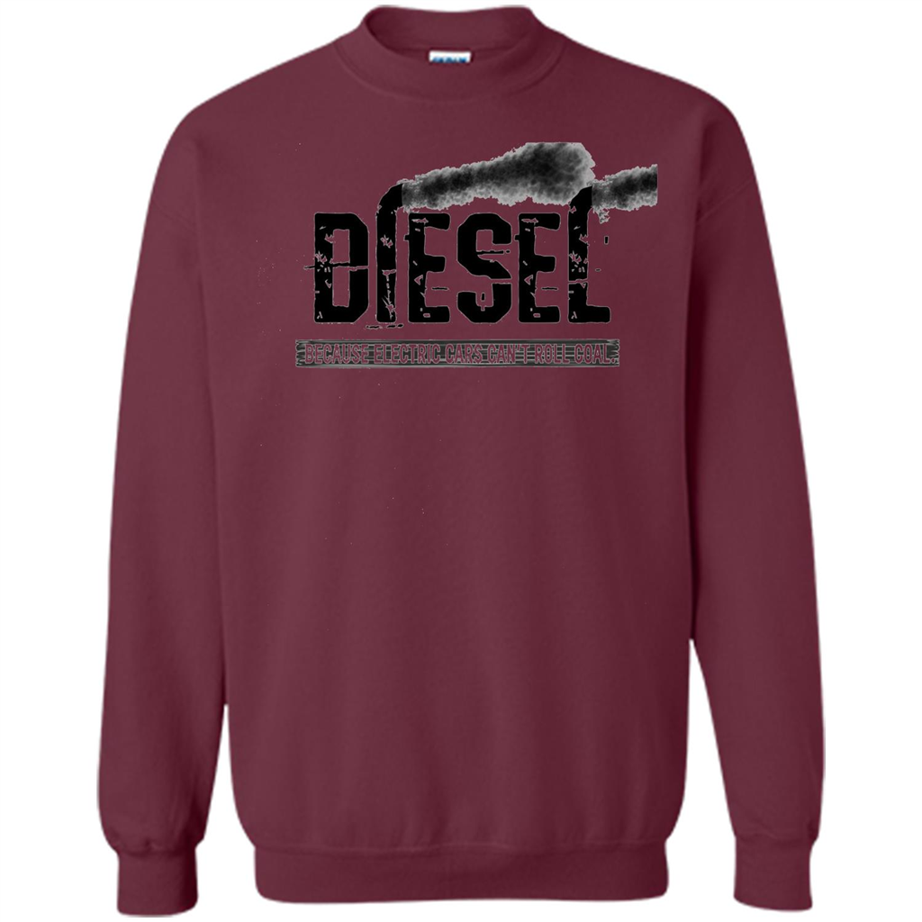 Diesel Rolling Coal T-Shirt Black Smoke Lifted Truck T-Shirt Maroon
