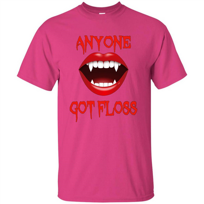 Anyone Got Floss Halloween Vampire T Shirt Scary Dental Fun