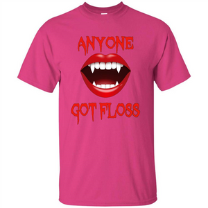 Anyone Got Floss Halloween Vampire T Shirt Scary Dental Fun