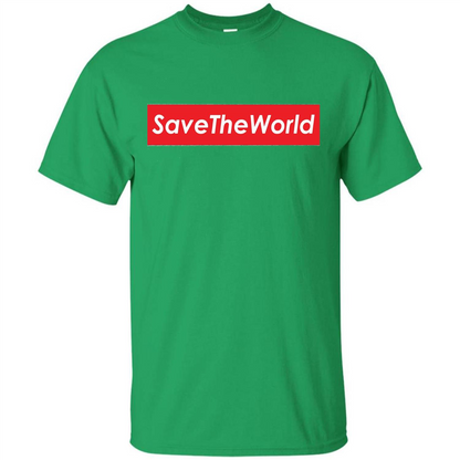 Save The World T-shirt Irish Green