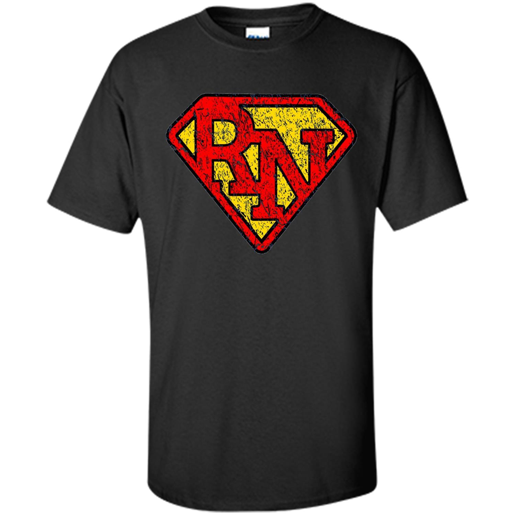 Vintage Super Nurse RN Distressed T-shirt Black