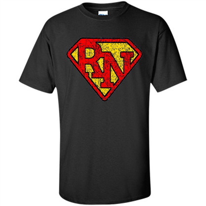 Vintage Super Nurse RN Distressed T-shirt Black