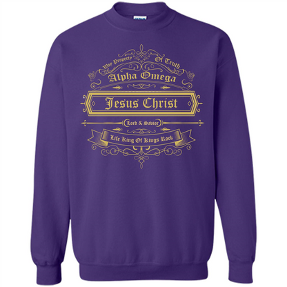 Christian T-shirt Way Property Of Truth Jesus Christ Alpha Omega Lord Orange