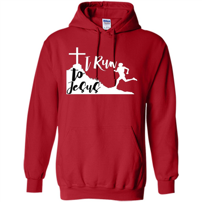 Christian T-shirt I Run To Jesus Red