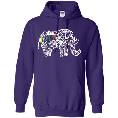 Autism Awareness Elephant T-shirt Purple