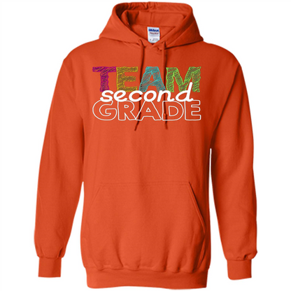 Team Second Grade Teacher T-Shirt Orange