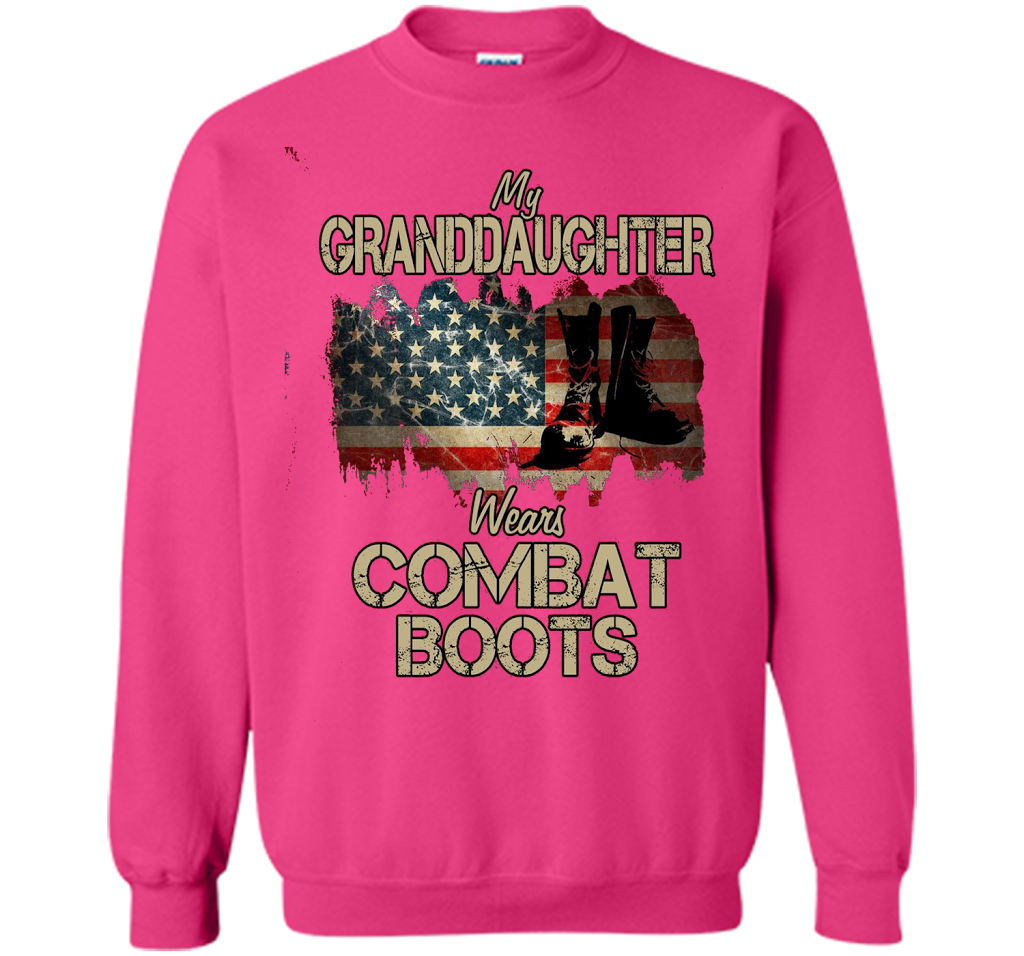 Combat Boots Soldier Granddaughter premium tee t-shirt Heliconia