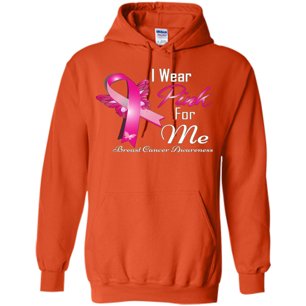 Breast Cancer Awareness T-Shirt I Wear Pink For Me Orange