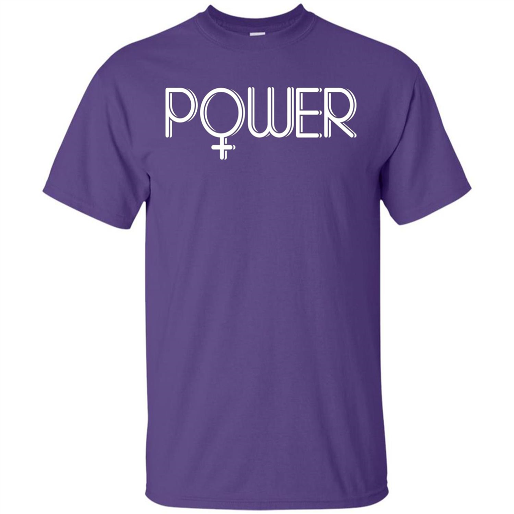 Woman Power Female Symbol Feminist T-Shirt Purple