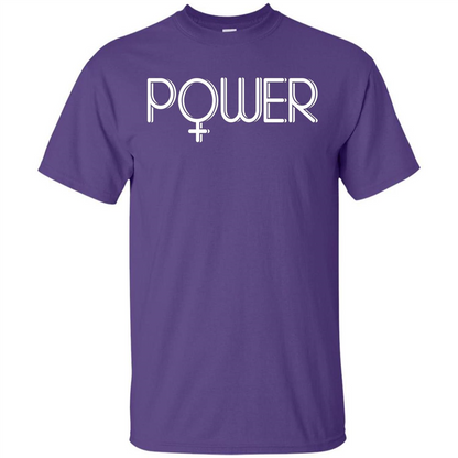 Woman Power Female Symbol Feminist T-Shirt Purple
