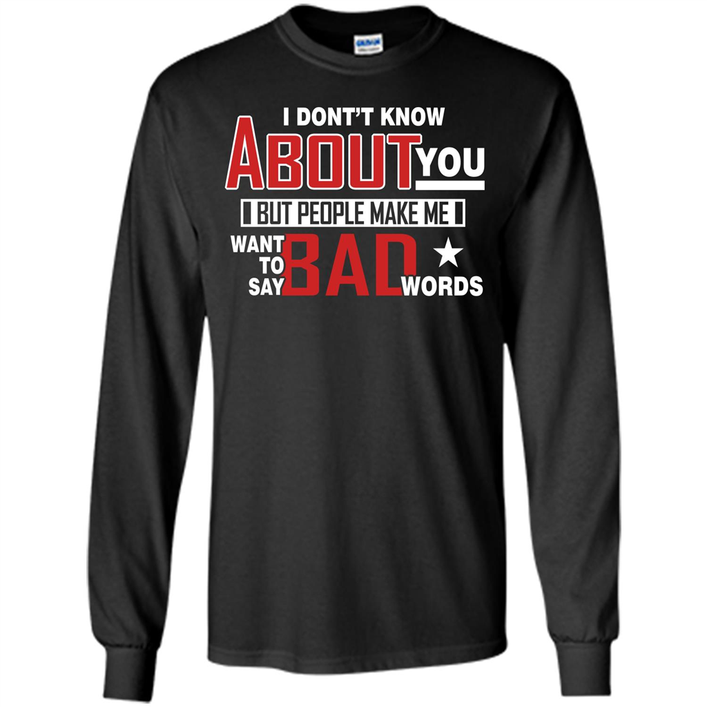 Lifestyle T-shirt Want To Say Bad Words Black