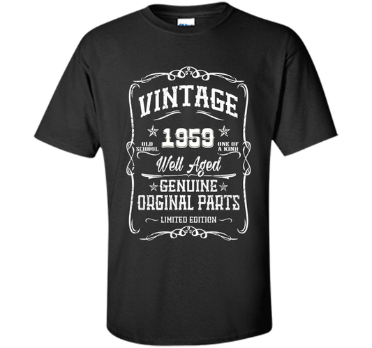 Made In 1959 58th Birthday 58 Years Old T-shirt Black