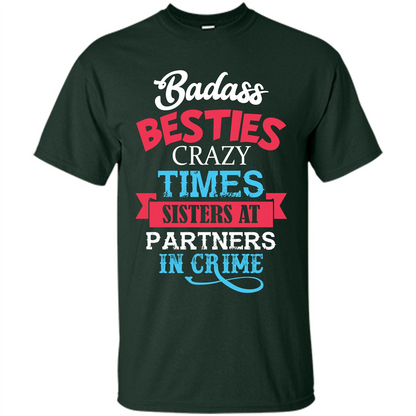 Family T-shirt Sisters Partners In Crime T-shirt Forest Green