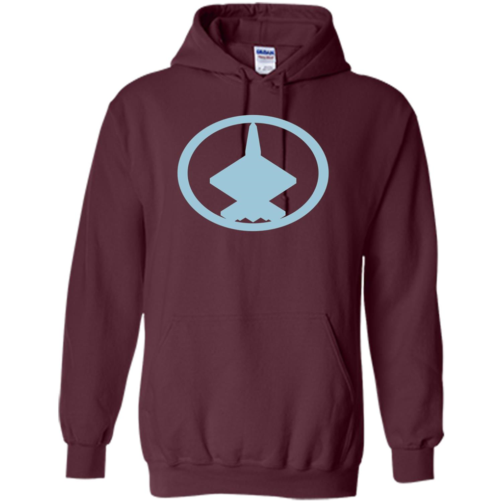 YF-23 Blue Air Force Military Fighter Jet T-Shirt Maroon