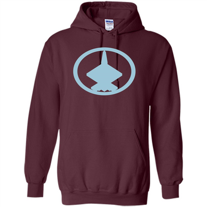 YF-23 Blue Air Force Military Fighter Jet T-Shirt Maroon