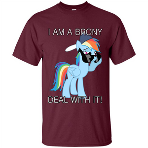 I Am A Brony Deal With It Rainbow Dash Brony T-shirt