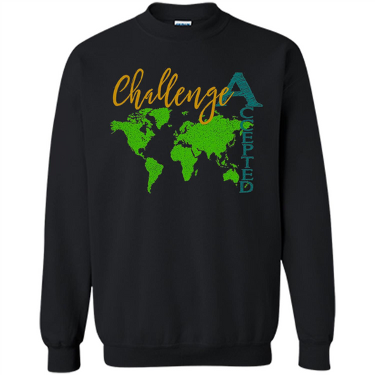 Challenge Accepted With Map For Students And Tutors T-shirt Black
