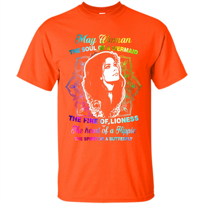 May Woman T-shirt The Heart Of A Hippie Orange