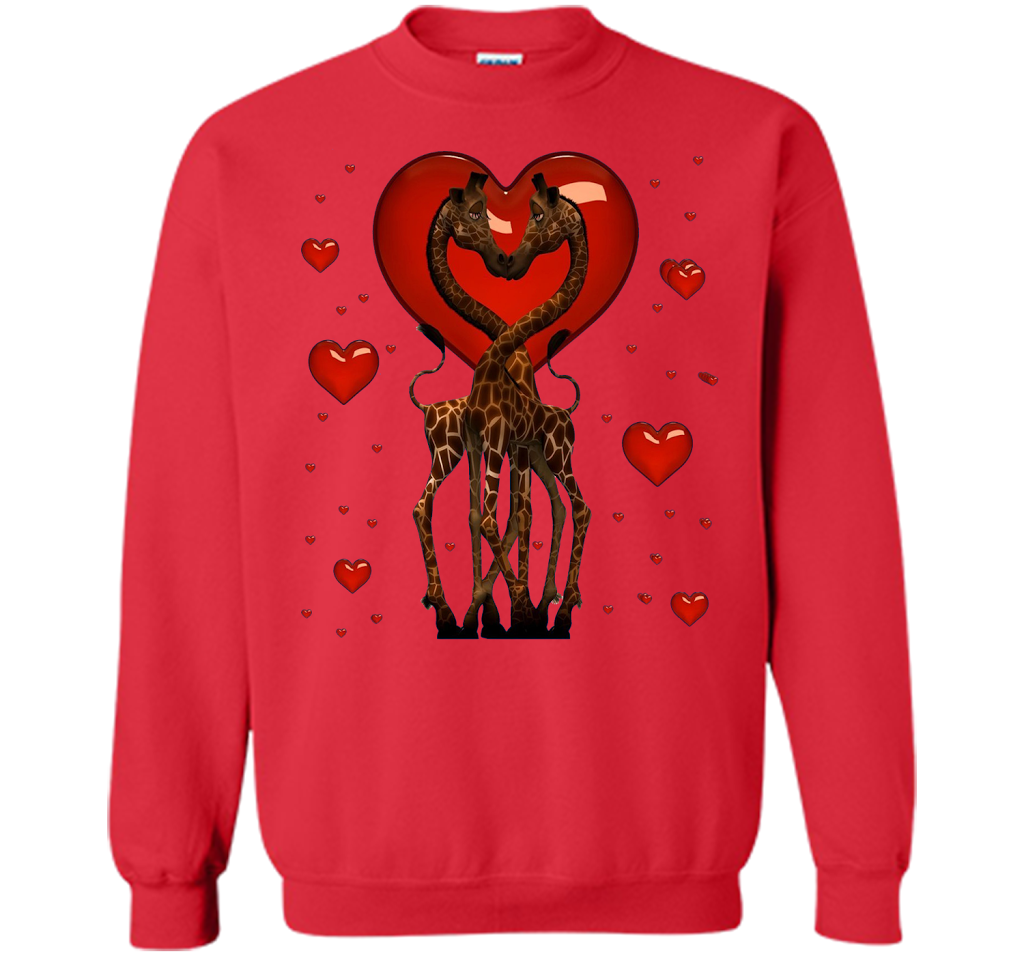 Giraffe Graphic Tee Women Kids Couples Mother's Day Gifts t-shirt Red
