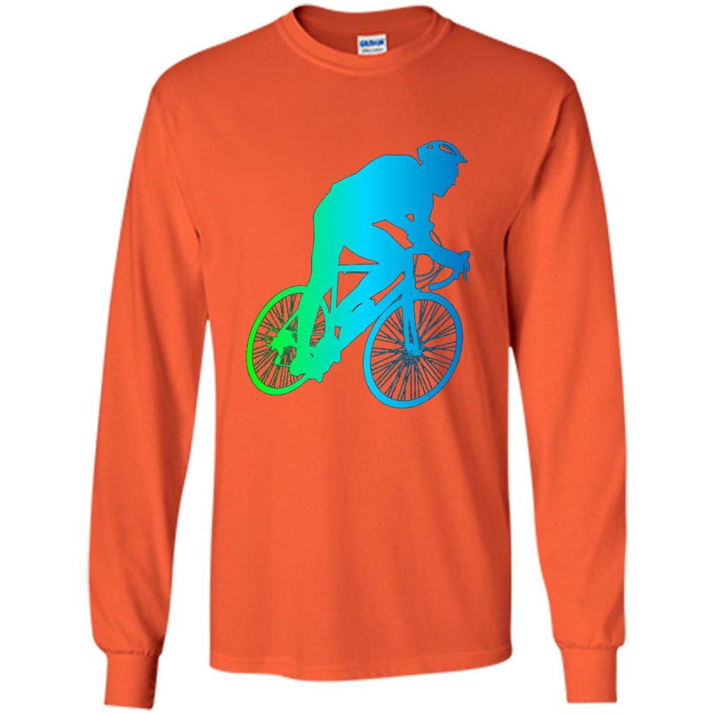 Bike Rider T-shirt Colorful Bicycle Biking Lover T-shirt Orange
