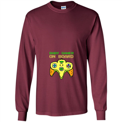 Pregnancy & Birth T-shirt Baby Gamer On Board Maroon