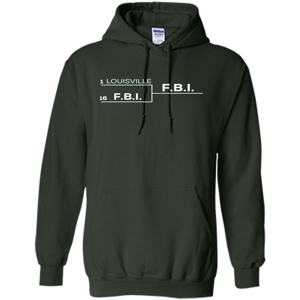 Louisville vs FBI Bracket T-shirt Forest Green