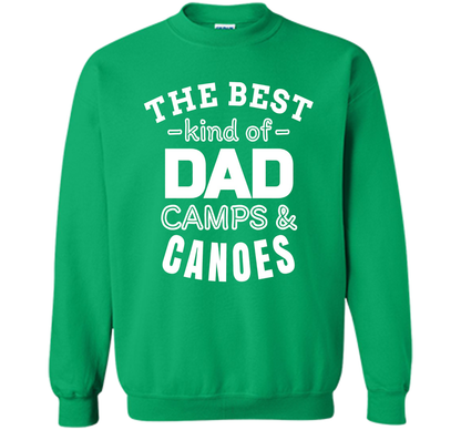 Men's Father's Day t shirt for Dad who camps and canoes t-shirt Irish Green
