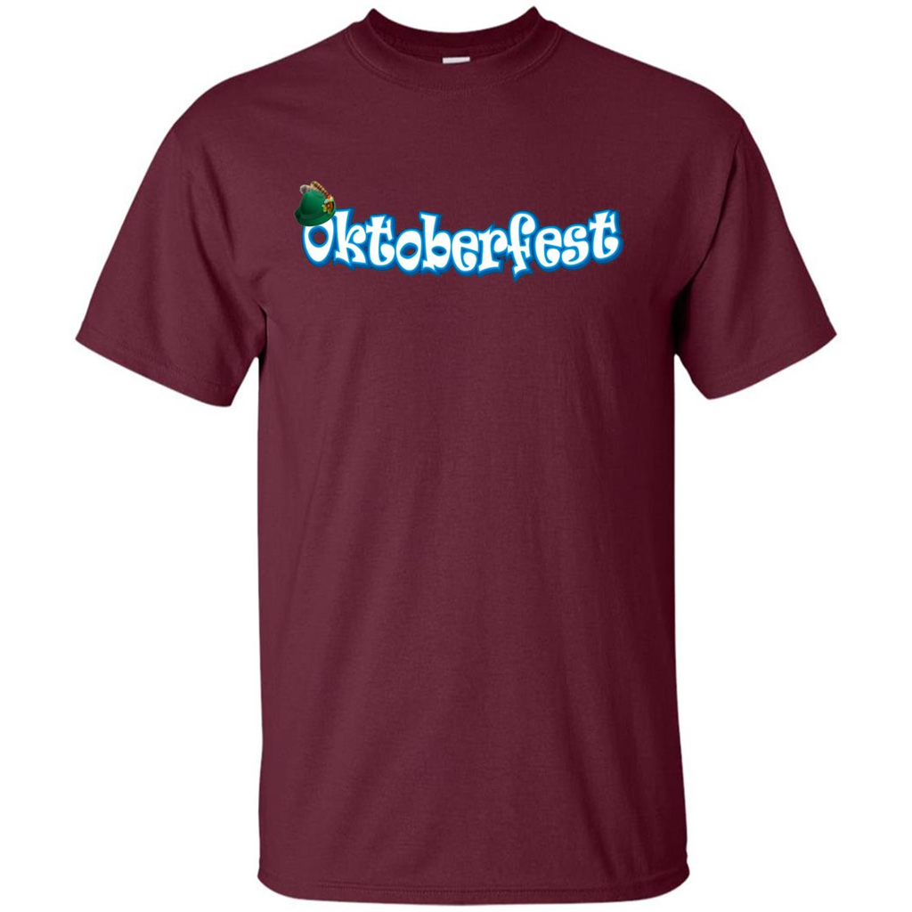 Oktoberfest Tyrolean Hat German T-Shirt Maroon