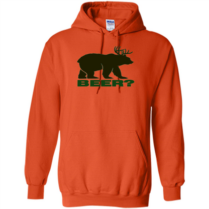 Bear Deer Bear Beer Funny T-shirt Orange