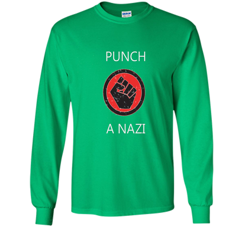 Punch A Nazi - Statement T-shirt shirt Irish Green