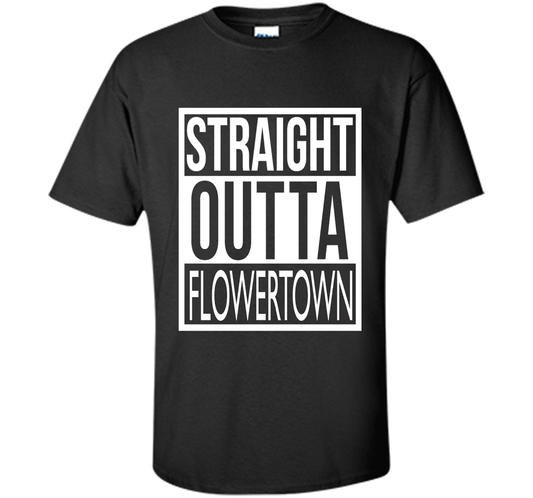 Straight Outta Flowertown (Summerville) Unisex Tee t-shirt Black