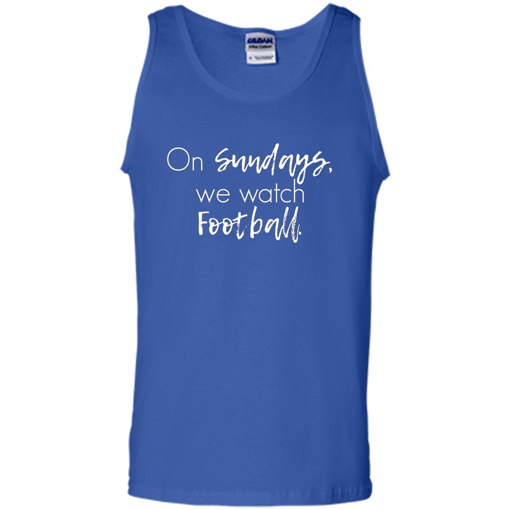 On Sundays We Watch Football T-shirt Ladies Football T-shirt Royal