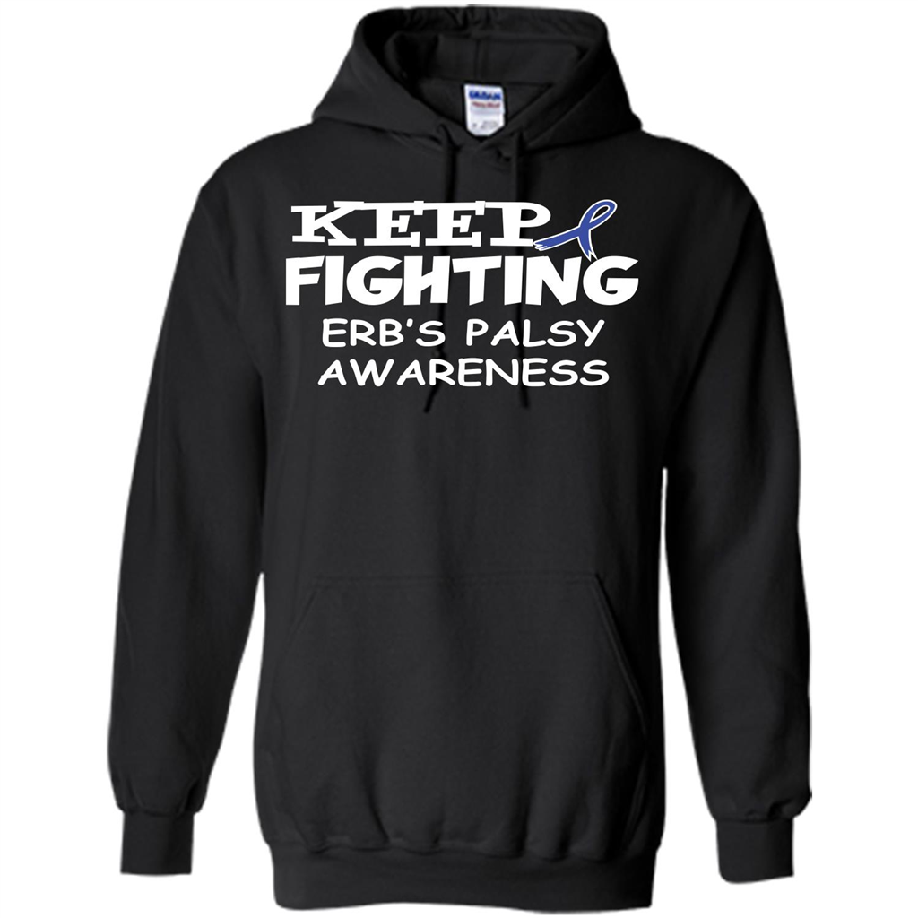 Cancer Awareness T-shirt Keep Fighting Erb’s Palsy Awareness Black