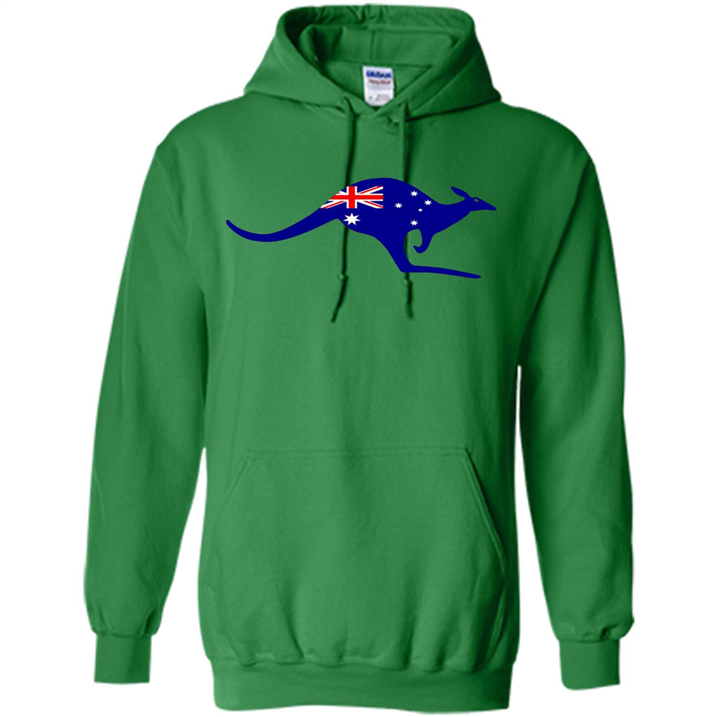 Australian Flag Kangaroo T-shirt Australia Vacation T-shirt Irish Green
